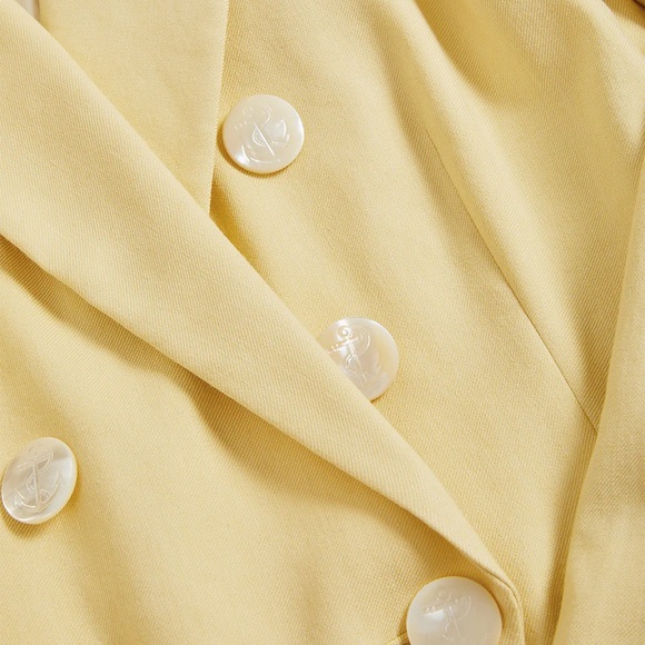 Veronica Beard miller Dickey Jacket blazer 12 nwt yellow linen blend $695 - Picture 5 of 9